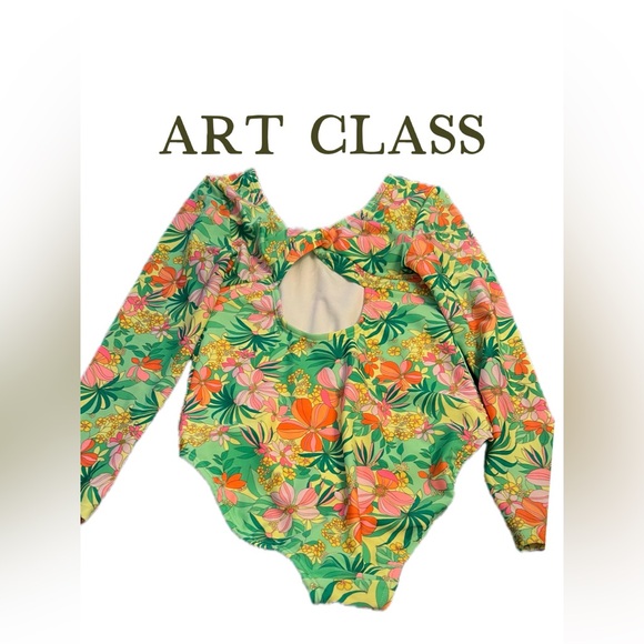 KB ART CLASS GIRLS TROPICAL UPF 50+ SWIM SUIT. Size M plus 8 - Picture 5 of 9